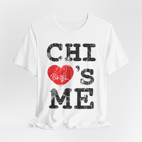 Image of Chi Loves Me T-Shirt — Vintage Heart Chicago Pride Tee