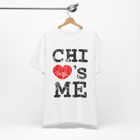 Image of Chi Loves Me T-Shirt — Vintage Heart Chicago Pride Tee