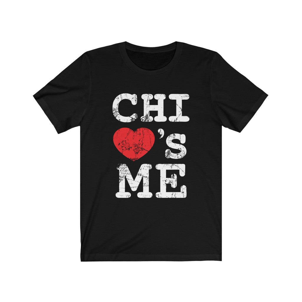 Chi Loves Me Signature Unisex Jersey Short Sleeve Black Tee