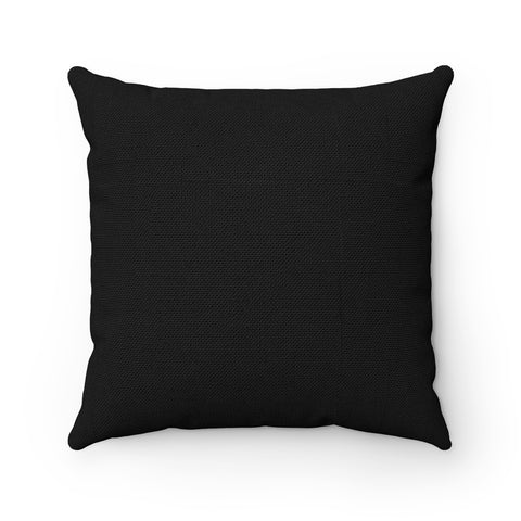 Chi Loves Me Spun Polyester Square Black Pillow